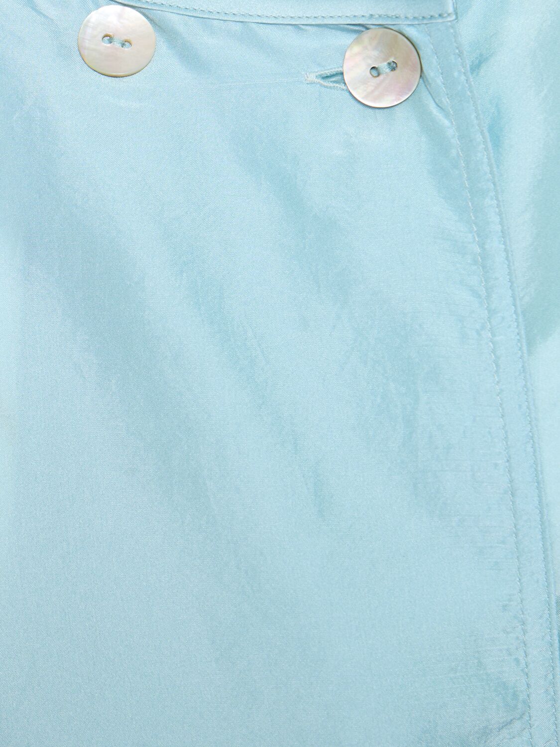 Shop Forte Forte Habotai Silk Crossed Top In Light Blue