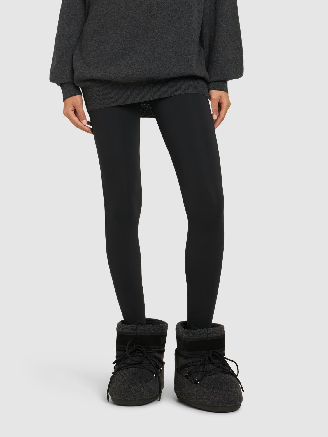 Moon Boot Icon Low Felt Snow Boots An In Black Melange