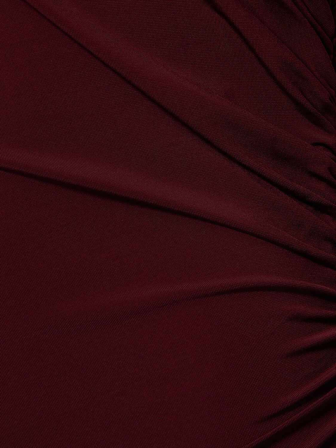 Shop Stella Mccartney Fluid Jersey Long Dress In Bordeaux