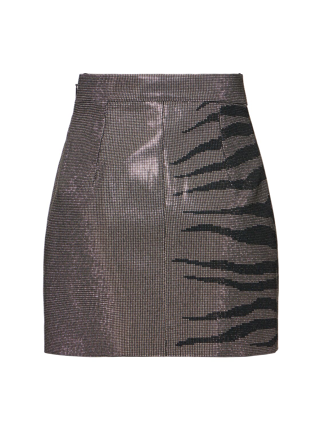 ROBERTO CAVALLI ZEBRA EMBELLISHED CADY MINI SKIRT 