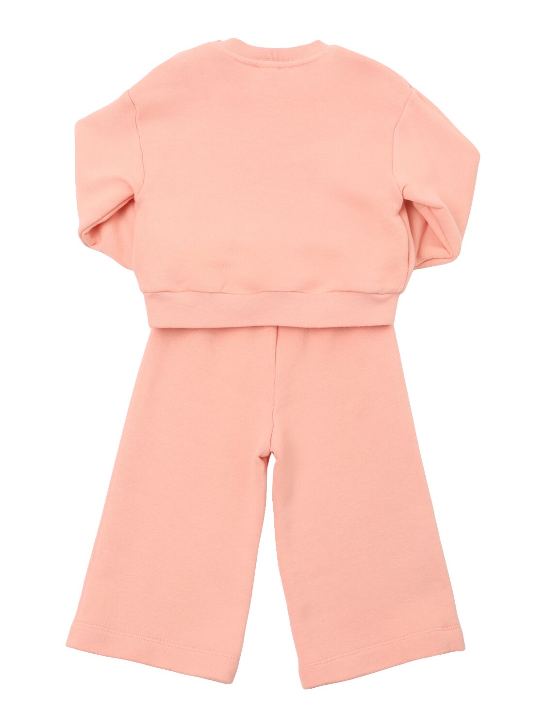Il Gufo Cotton Sweatshirt & Sweatpants In Apricot