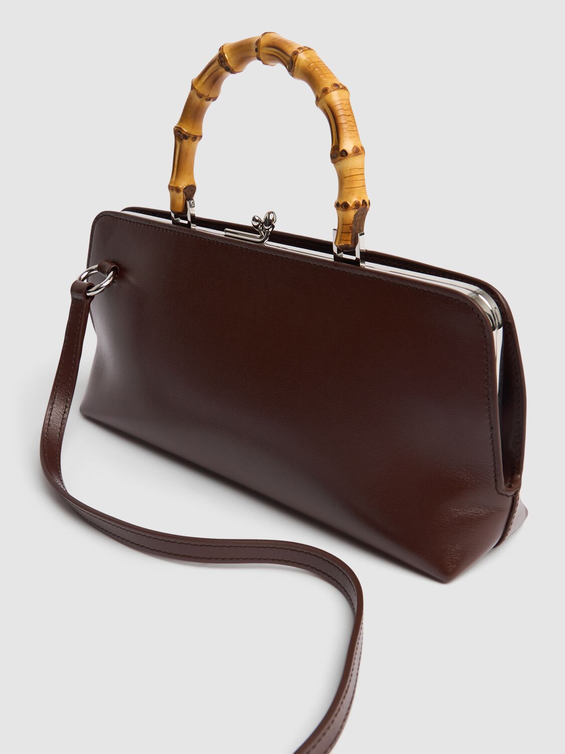 Small Goji Bamboo Palmellato Leather Bag