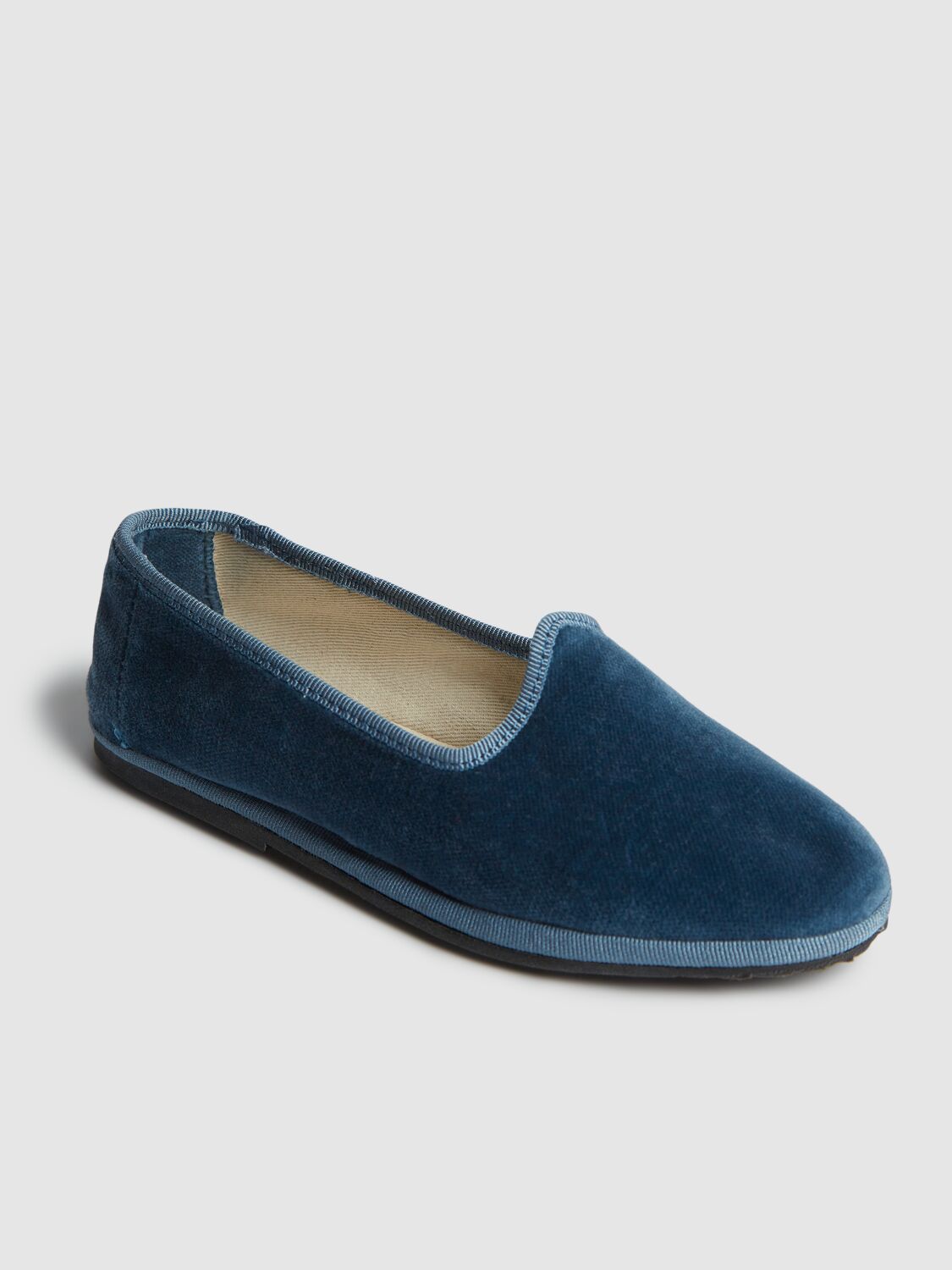 Il Gufo Velvet Loafers In 蓝色