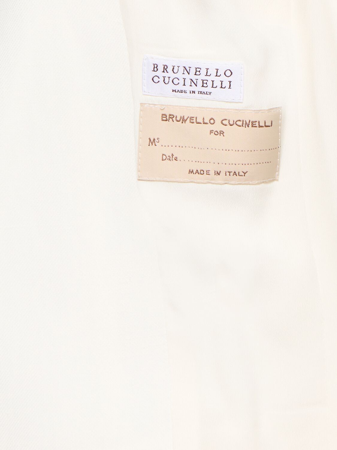 Brunello Cucinelli Viscose And Linen Blazer With Silk Blend Lining In White