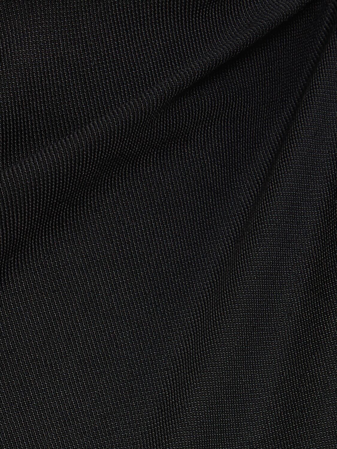 Brunello Cucinelli Long Linen Blend Skirt With High Waist In Black