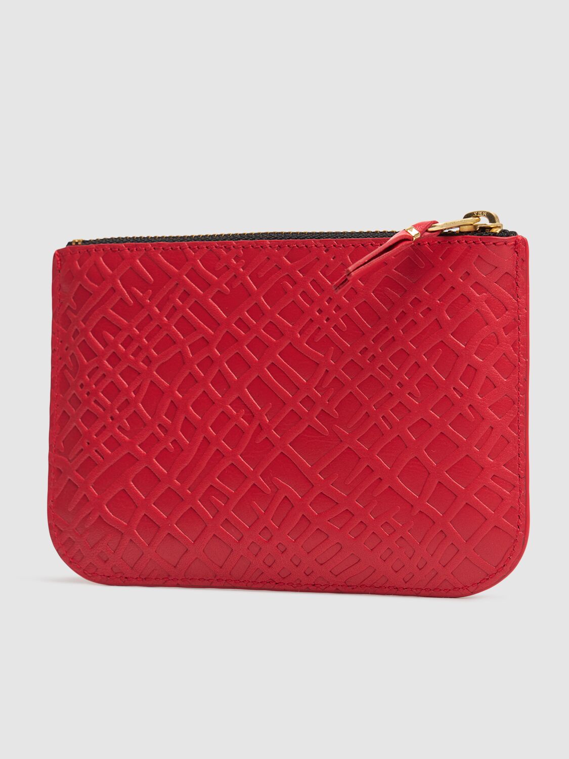 COMME DES GARÇONS EMBOSSED ROOTS ZIP WALLET 