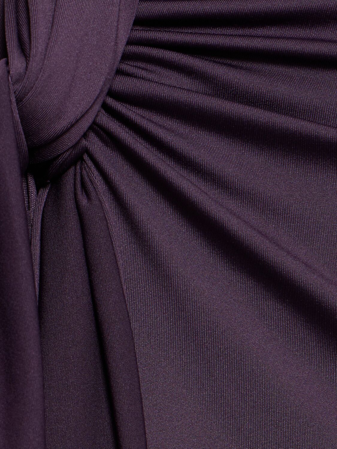 Victoria Beckham Tie-front Cut-out Gown In Burgundy