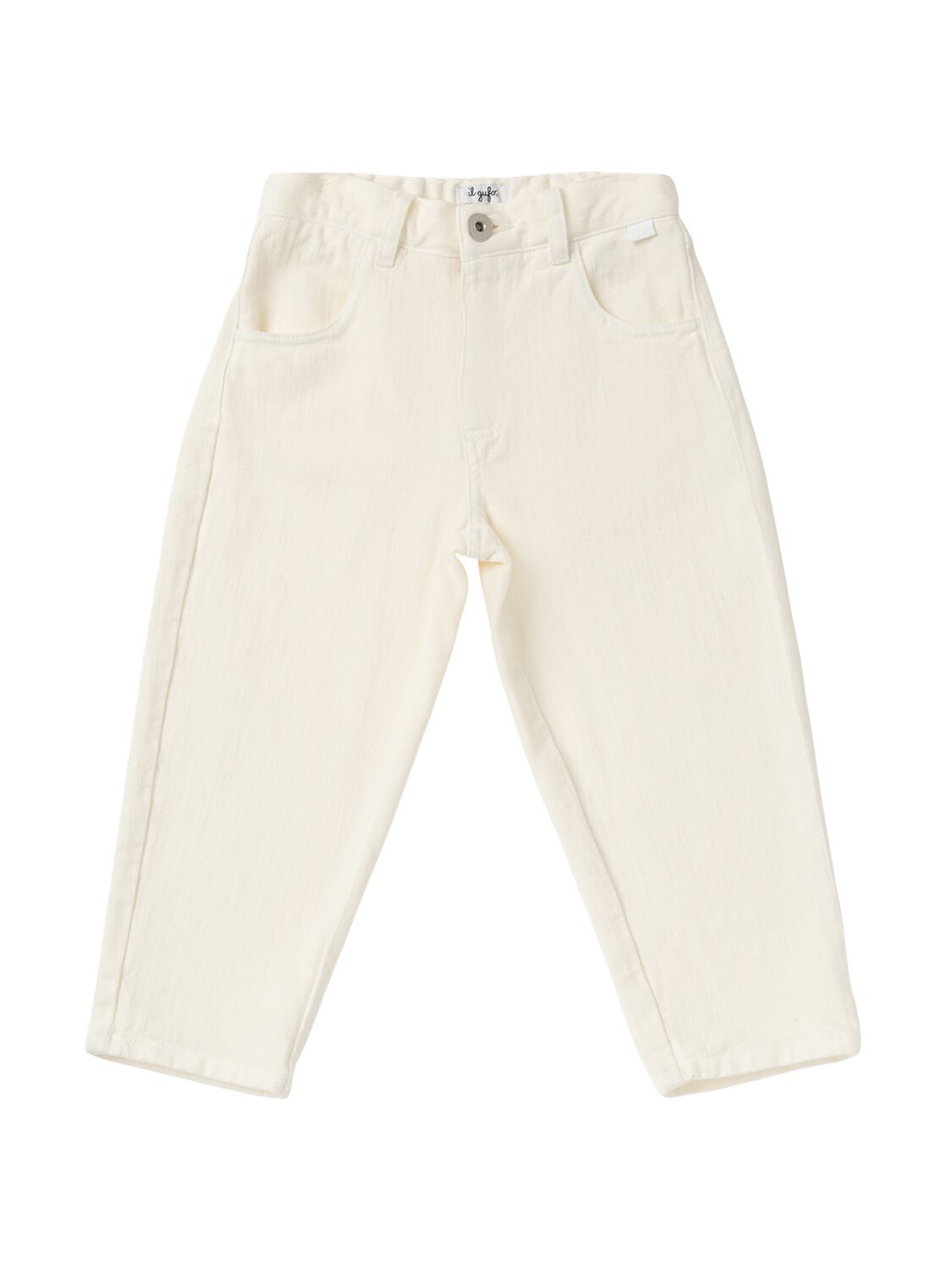 Il Gufo Cotton Gabardine Pants In Off White