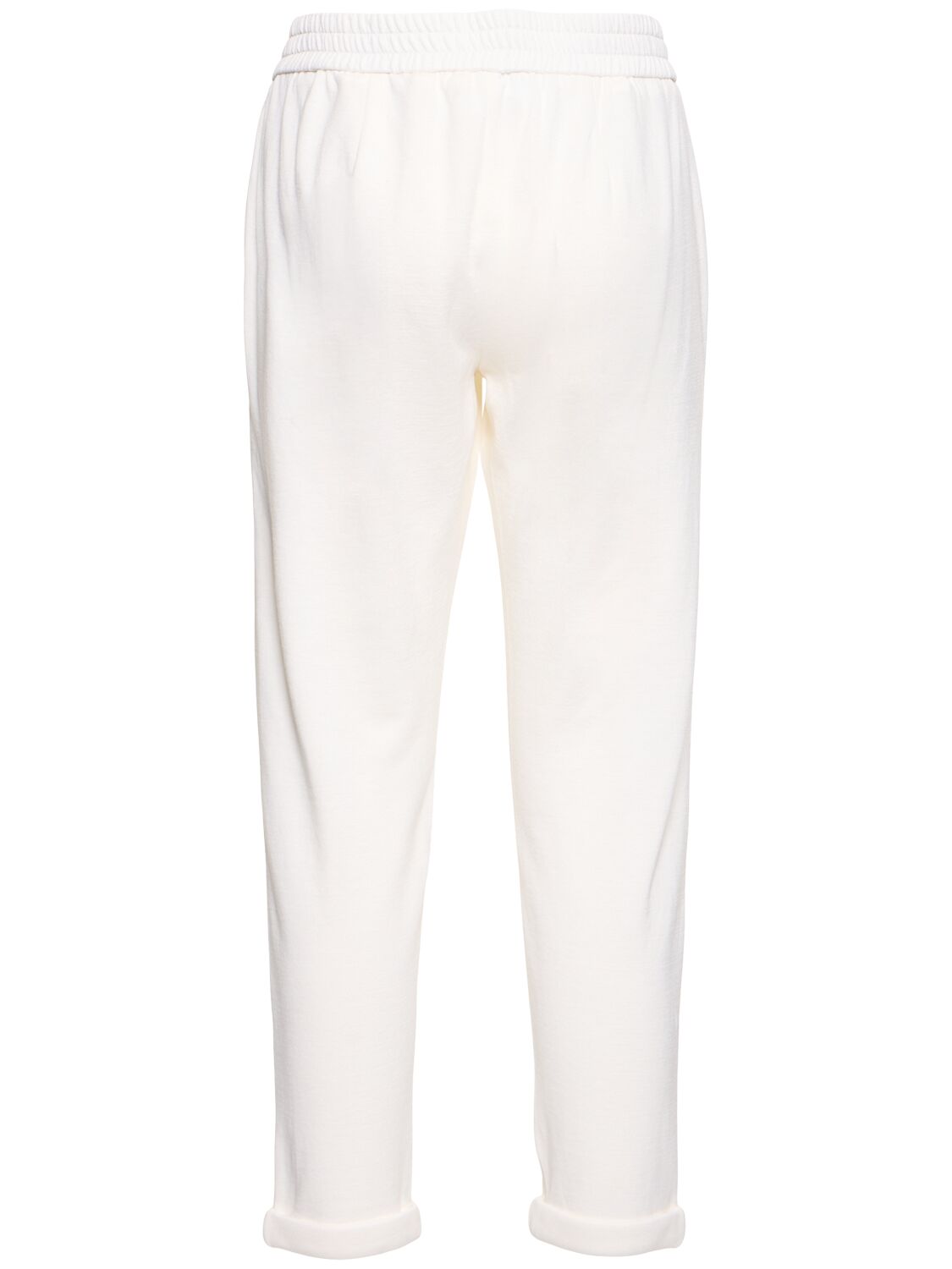 Brunello Cucinelli Cotton Blend Sweatpants In White