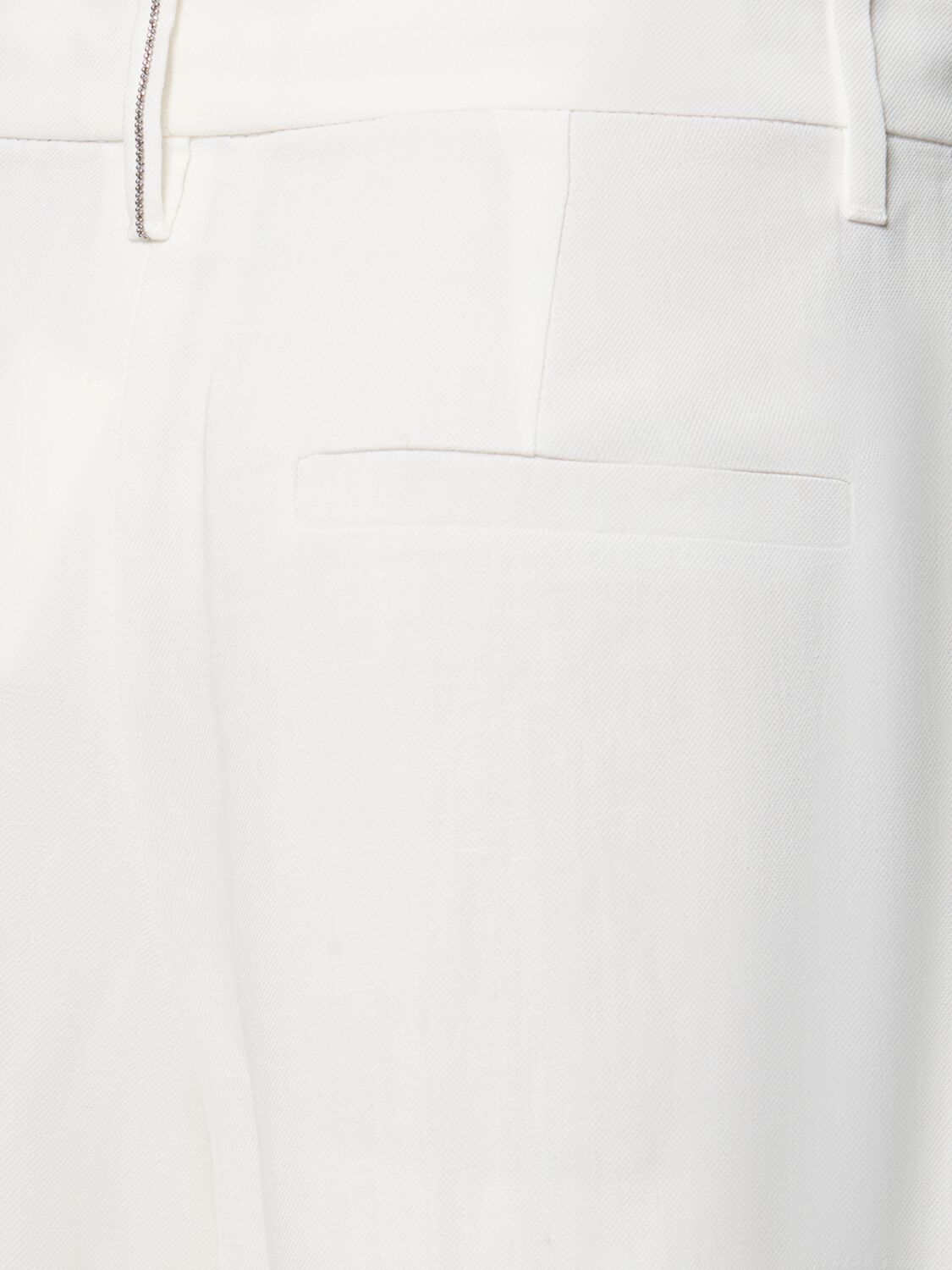 Brunello Cucinelli Fluid Linen Blend Twill Wide Pants In White