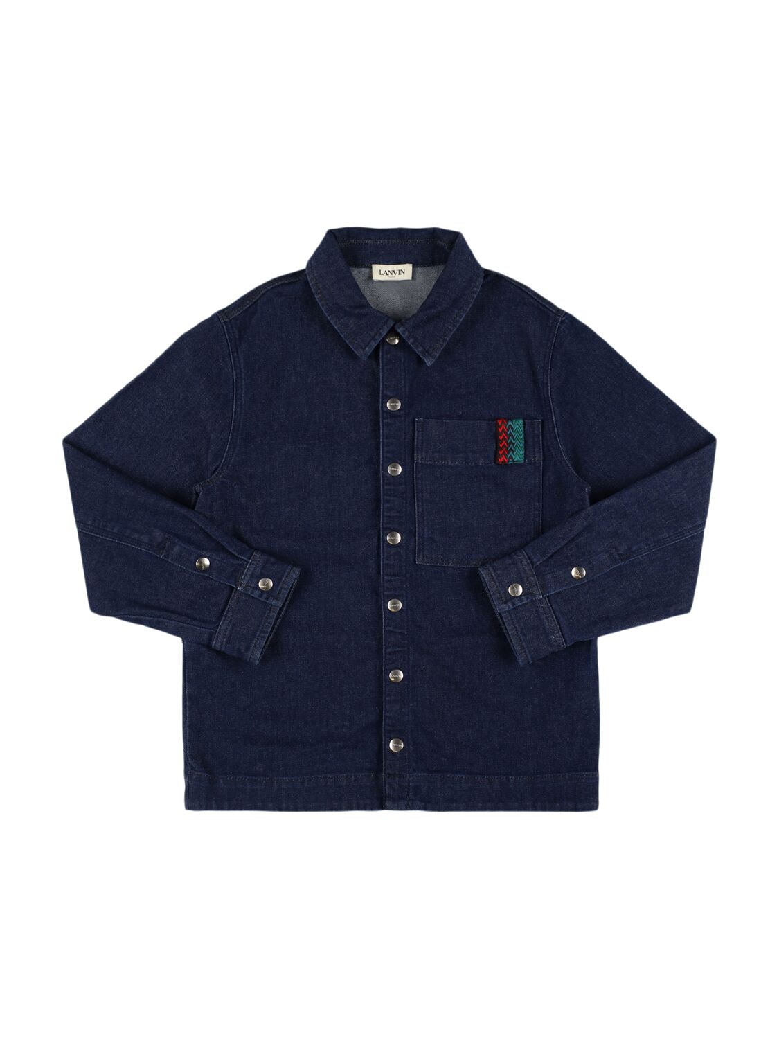 Lanvin Cotton Blend Denim Shirt In Blue