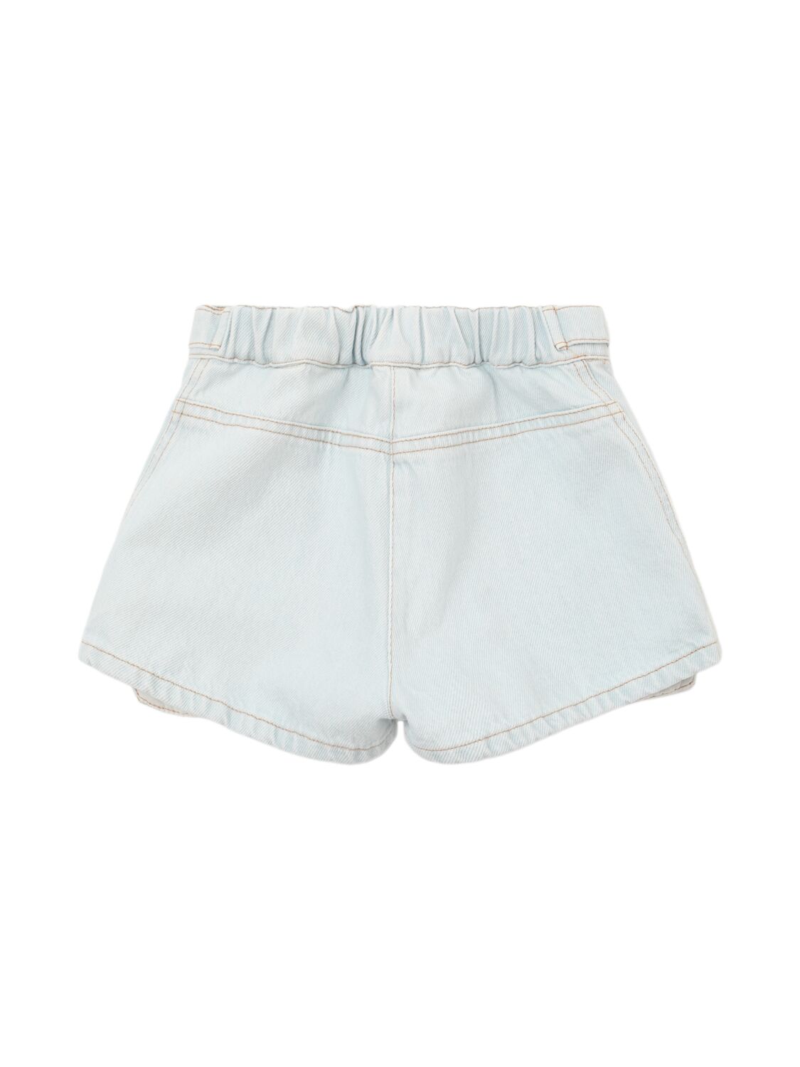 Aspesi Cotton Denim Mini Shorts In Blue