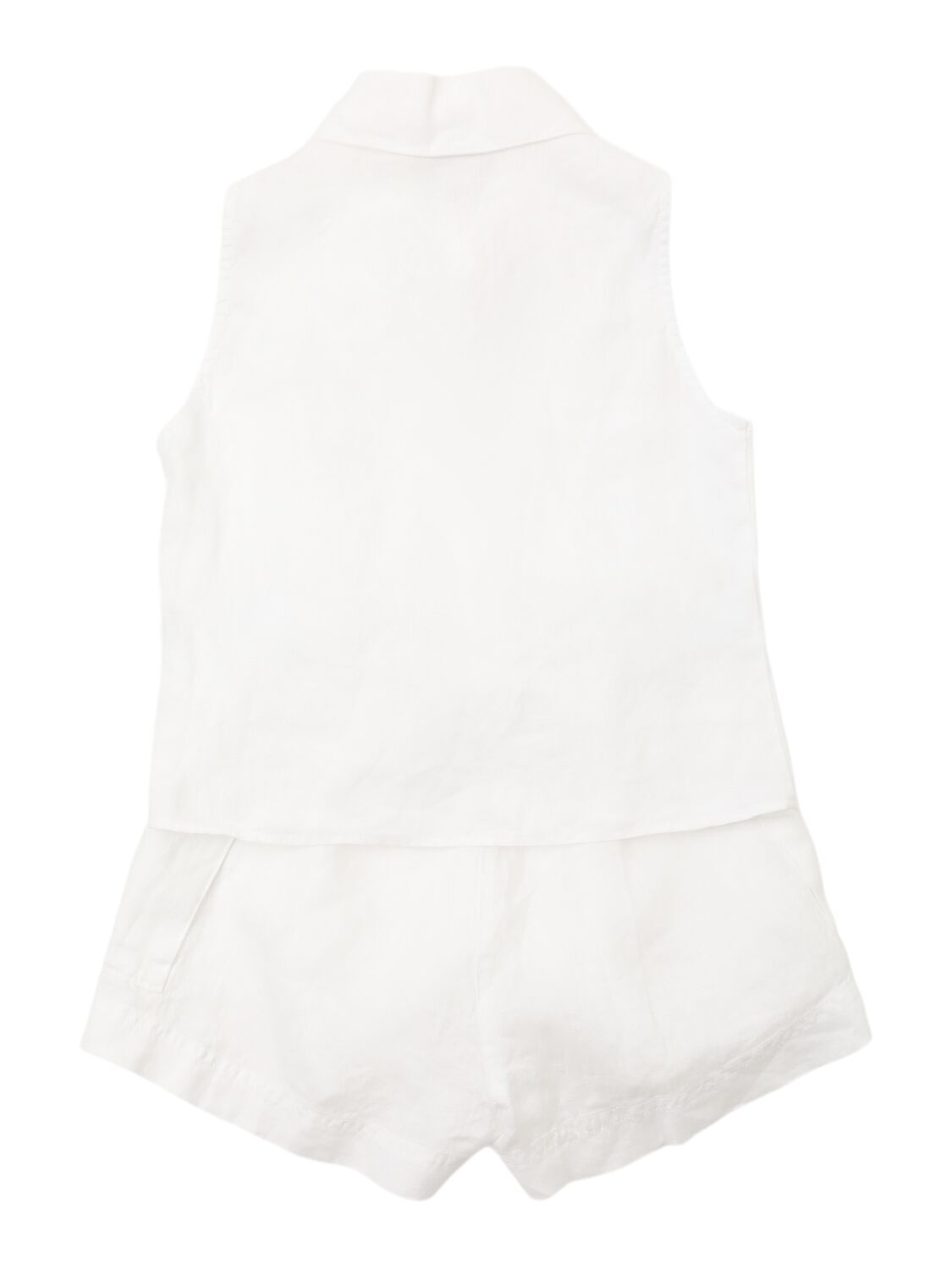 Aspesi Linen Shirt & Shorts In White