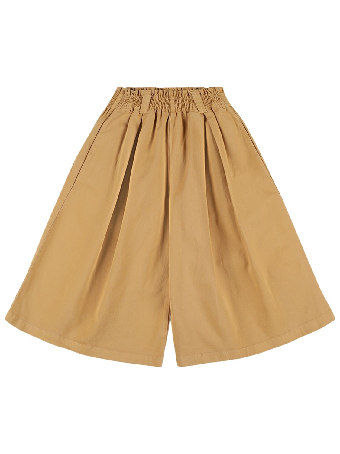 Kenzo Cotton Blend Twill Wide Leg Pants In Beige