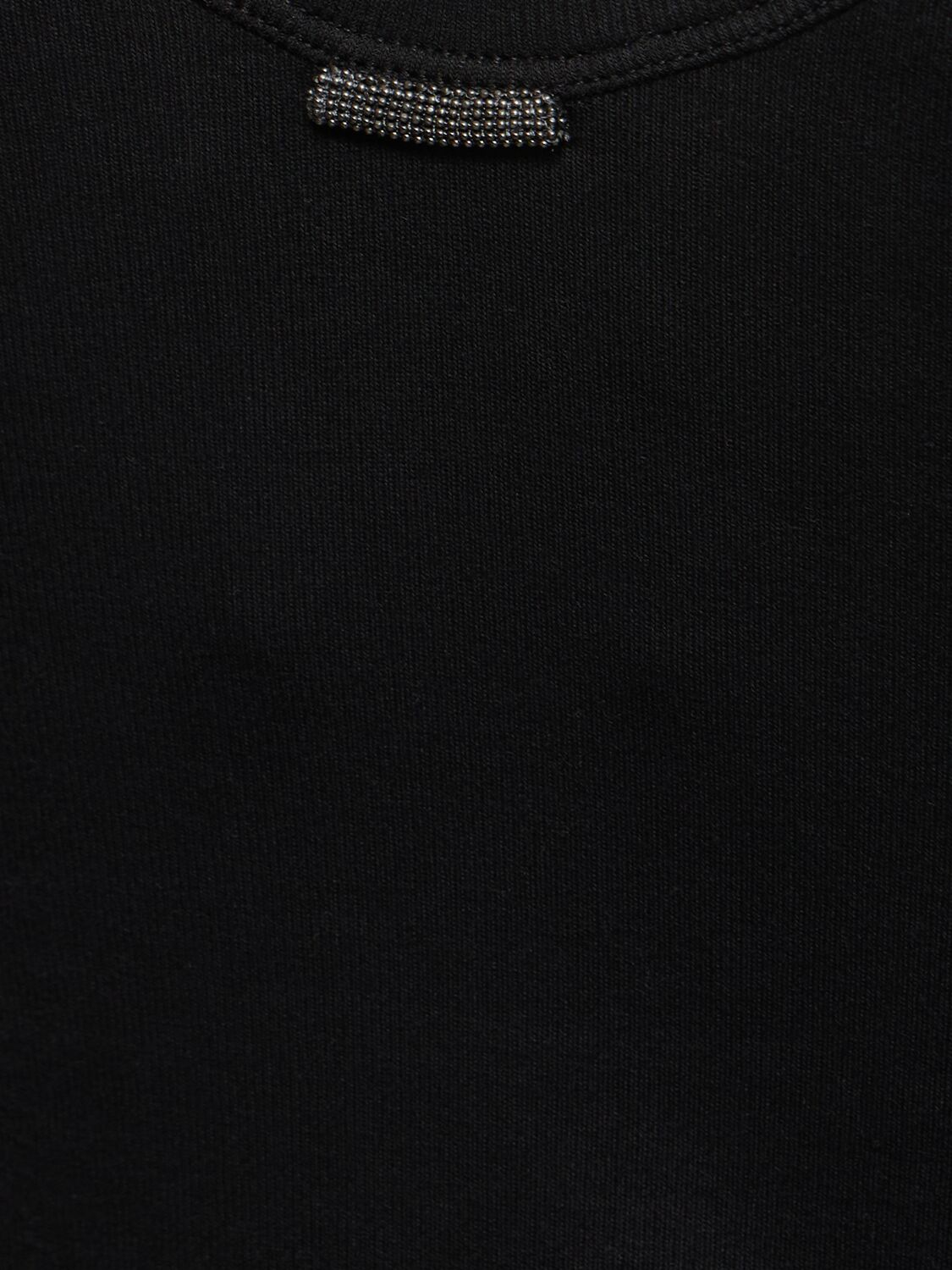 Brunello Cucinelli Ribbed Jersey Tank Top In Black