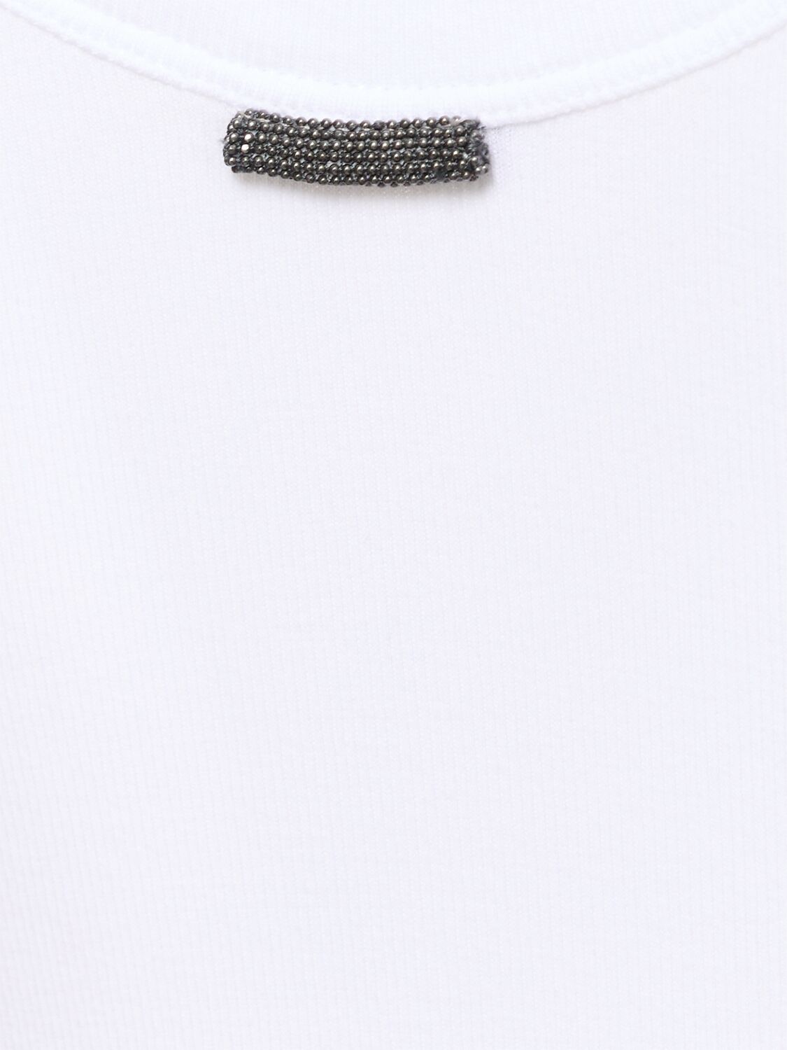 Brunello Cucinelli Ribbed Jersey Tank Top In White