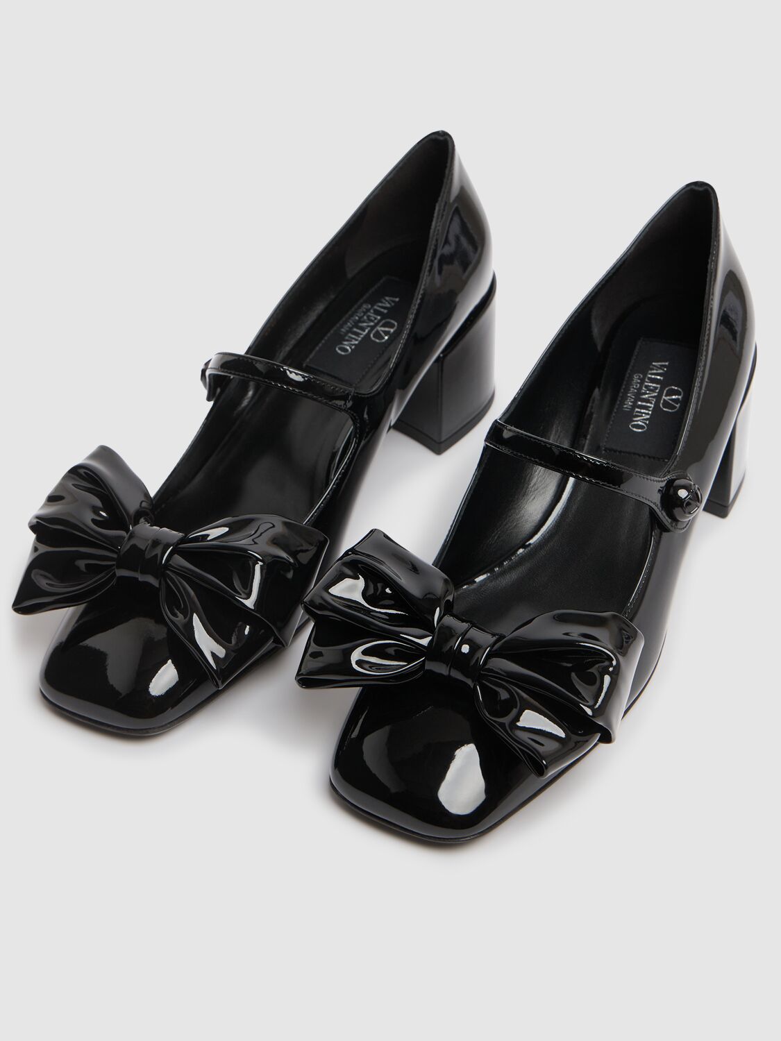 50mm Bowjane Satin Mary Jane Pumps