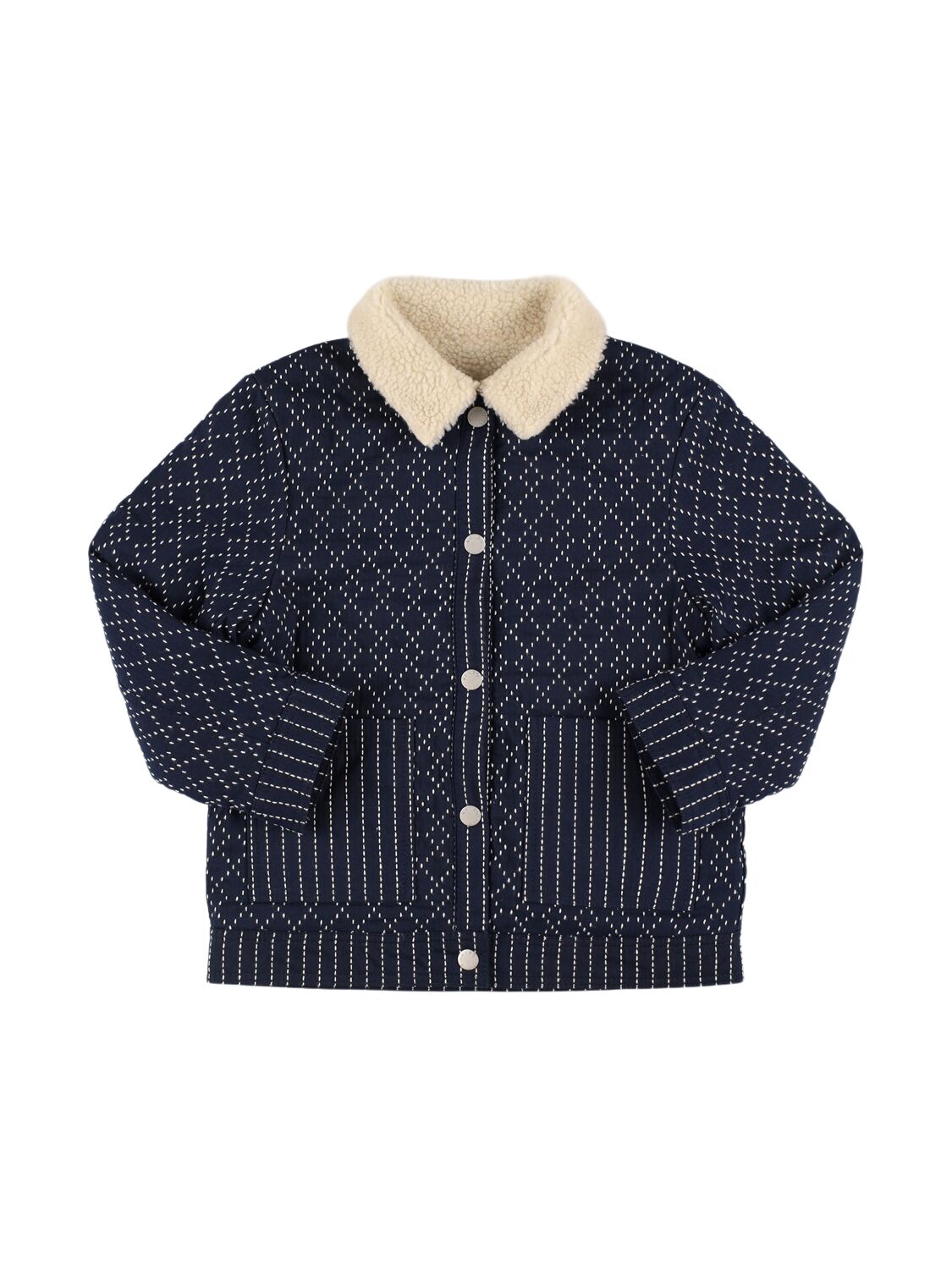 Kenzo Reversible Cotton Blend Jacket In Blau