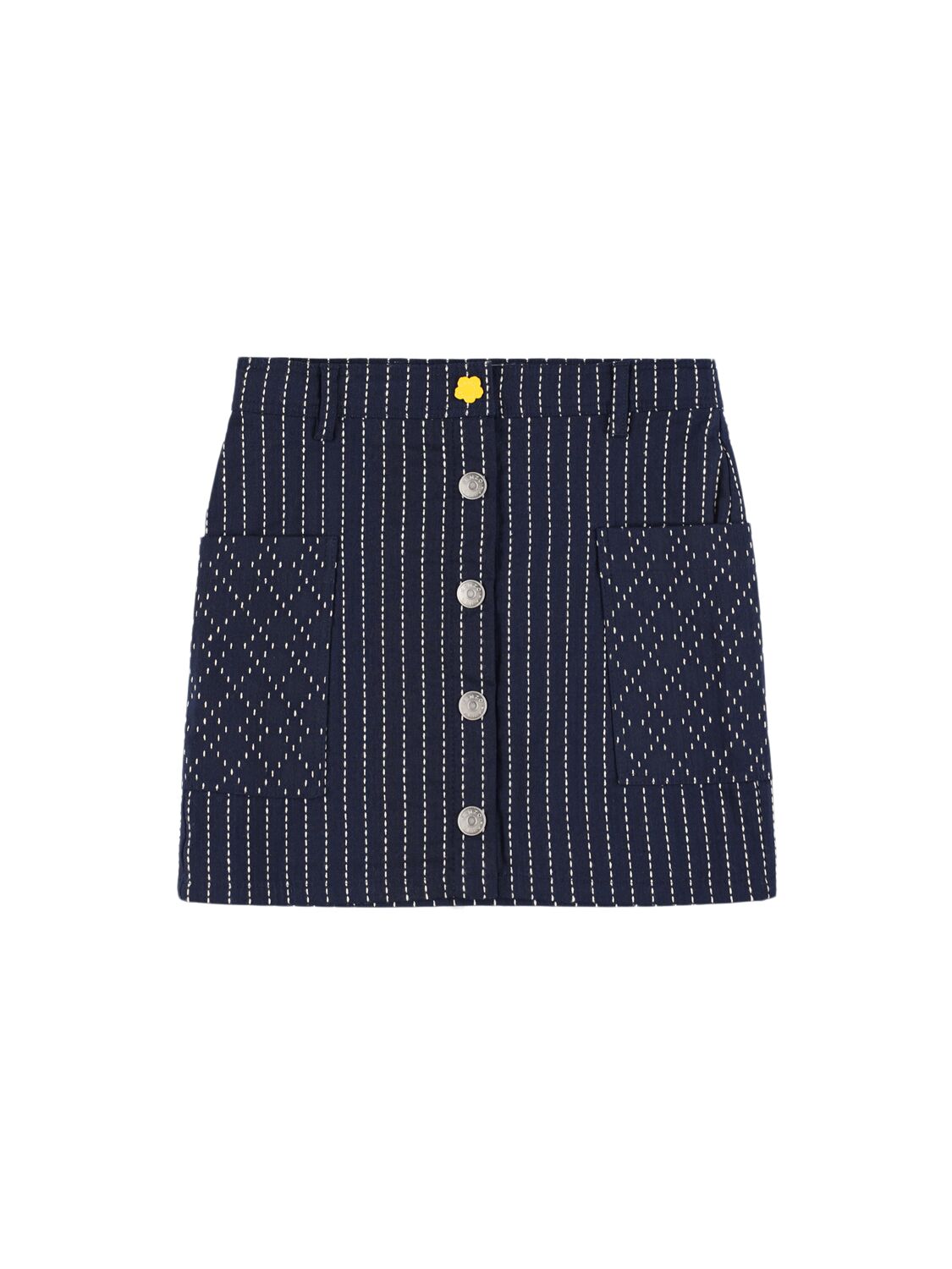 Kenzo Cotton Blend Skirt In Blue
