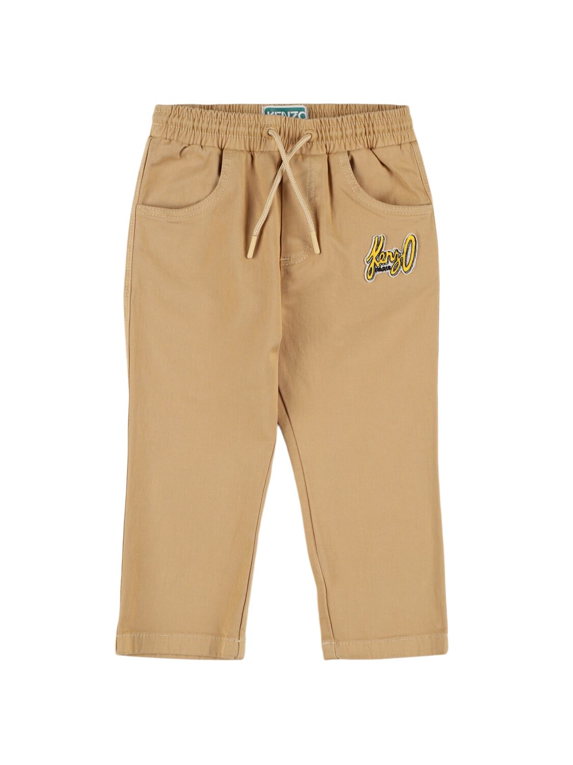 Kenzo Cotton Blend Sweatpants In Beige