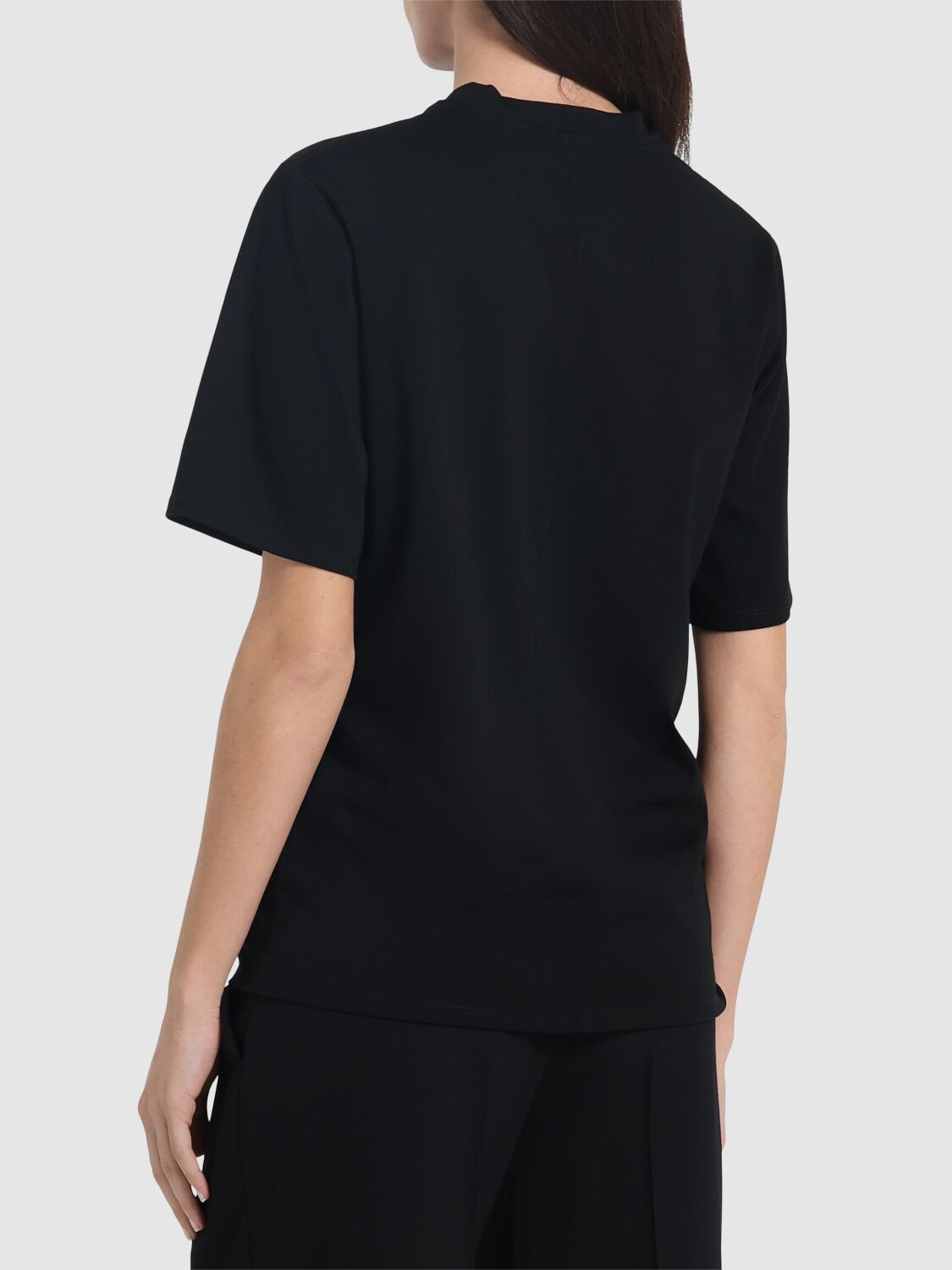 The Row Essentials Chiara Cotton-jersey T-shirt In Black