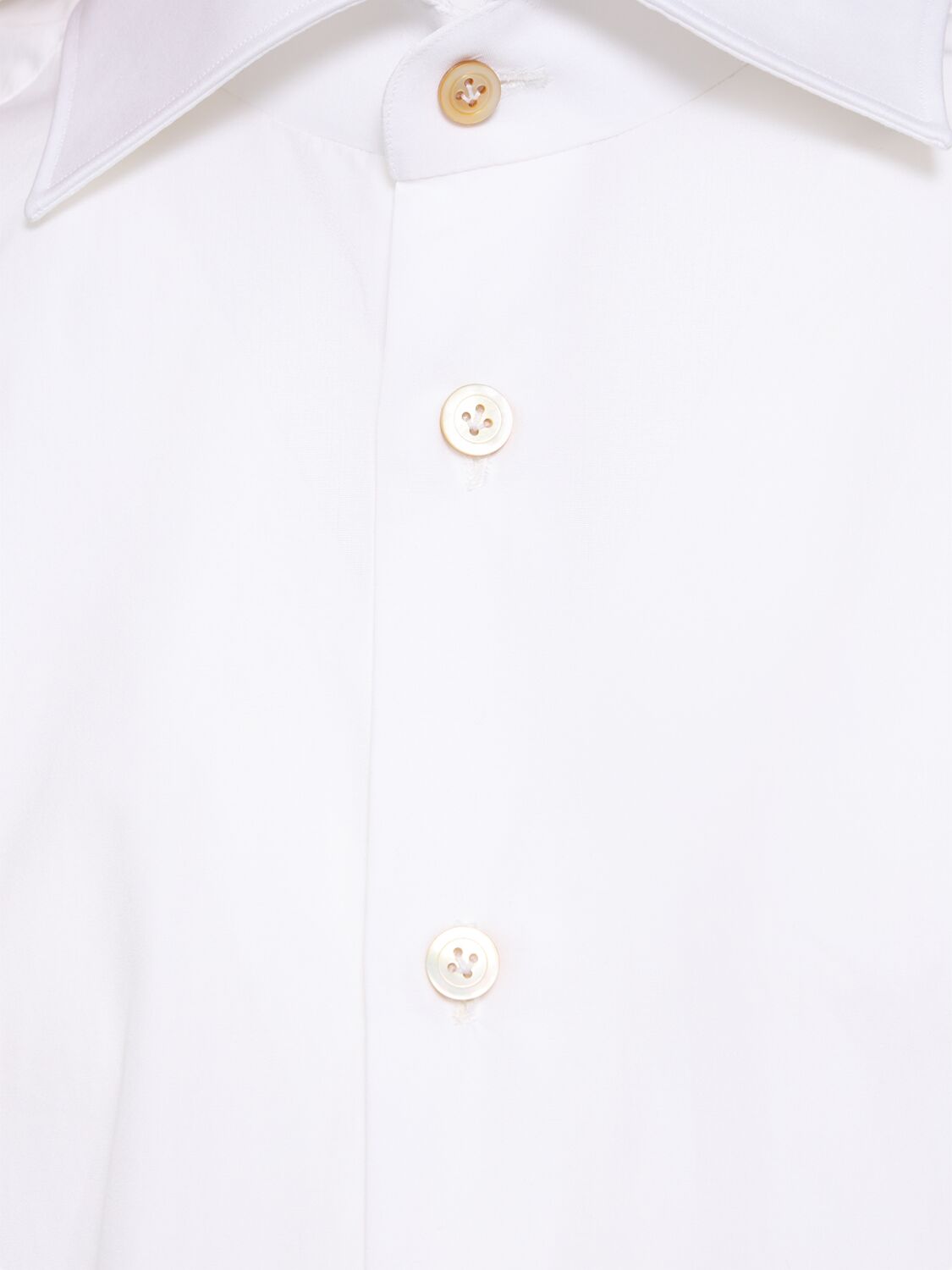 Shop Kiton Cotton Shirt In White