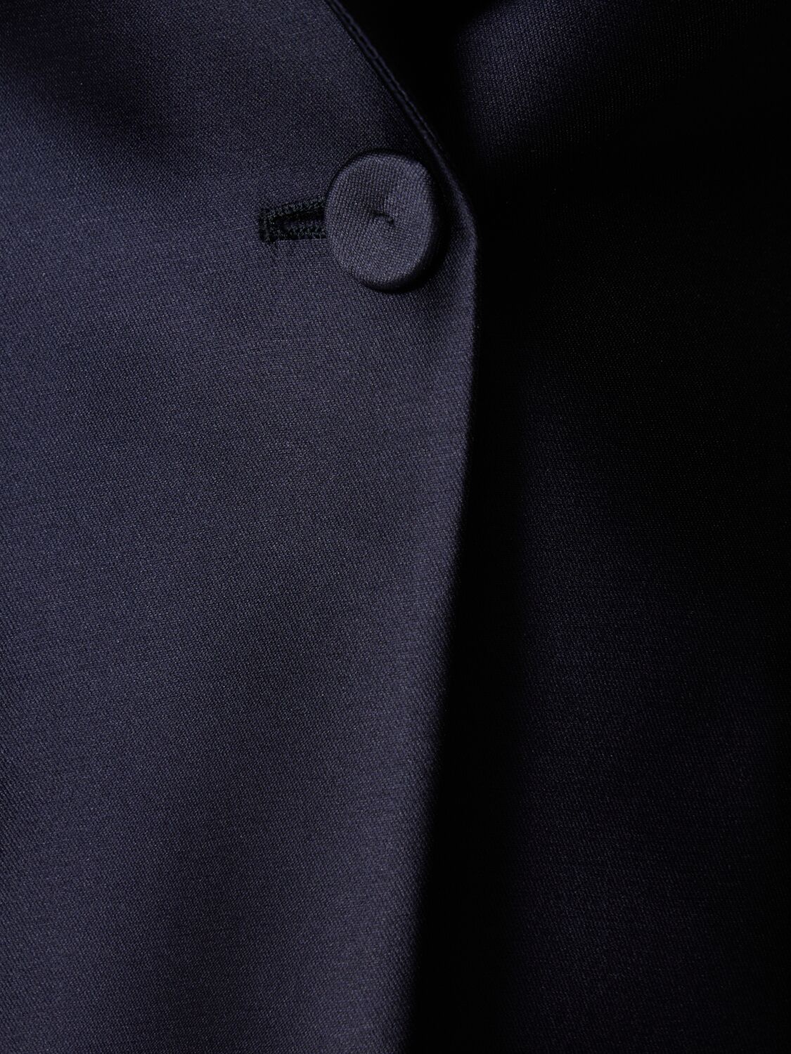 Shop Alberta Ferretti Mikado Single Breast Blazer In Navy