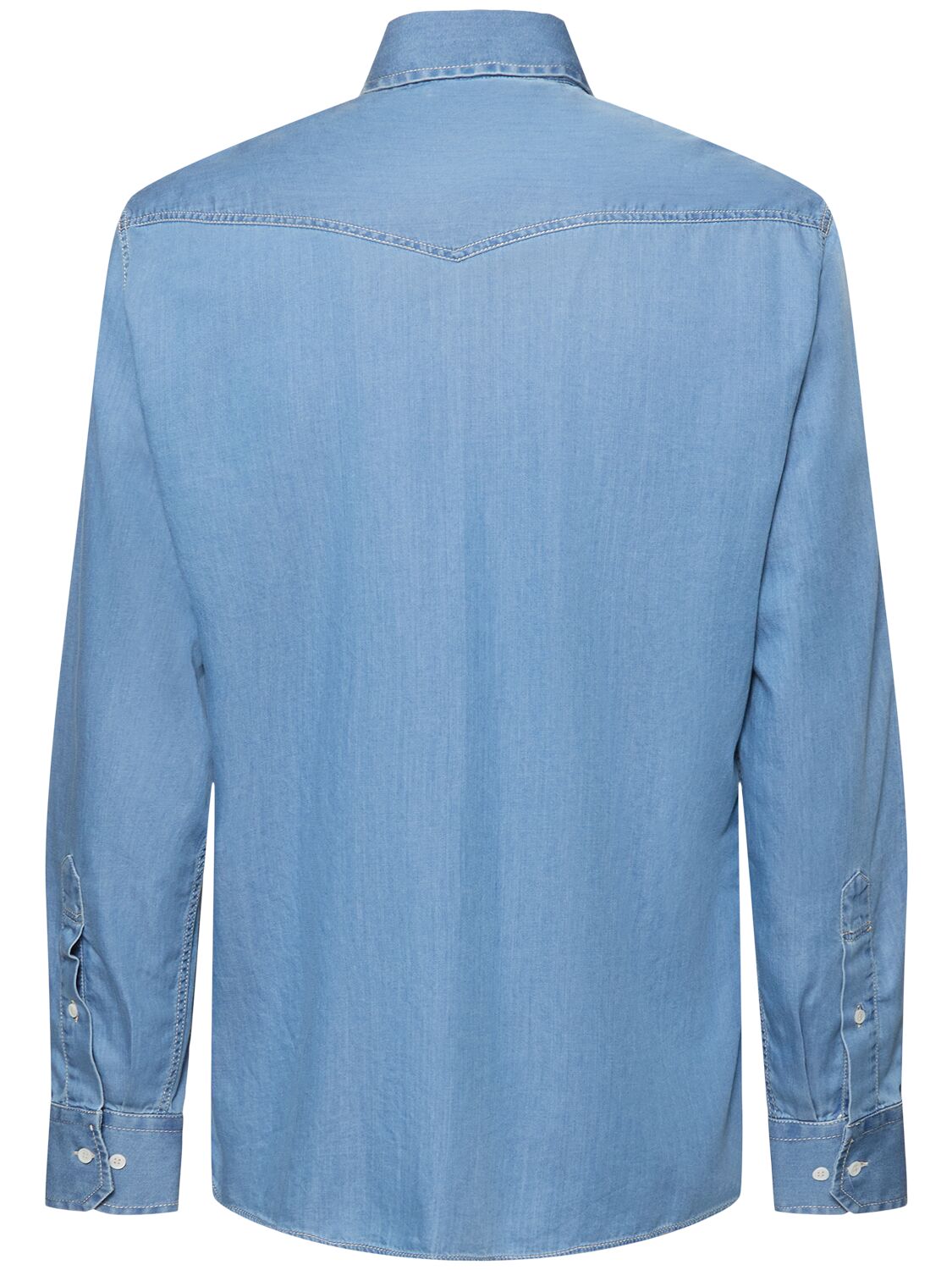 Brunello Cucinelli Long-sleeved Shirt In Blue