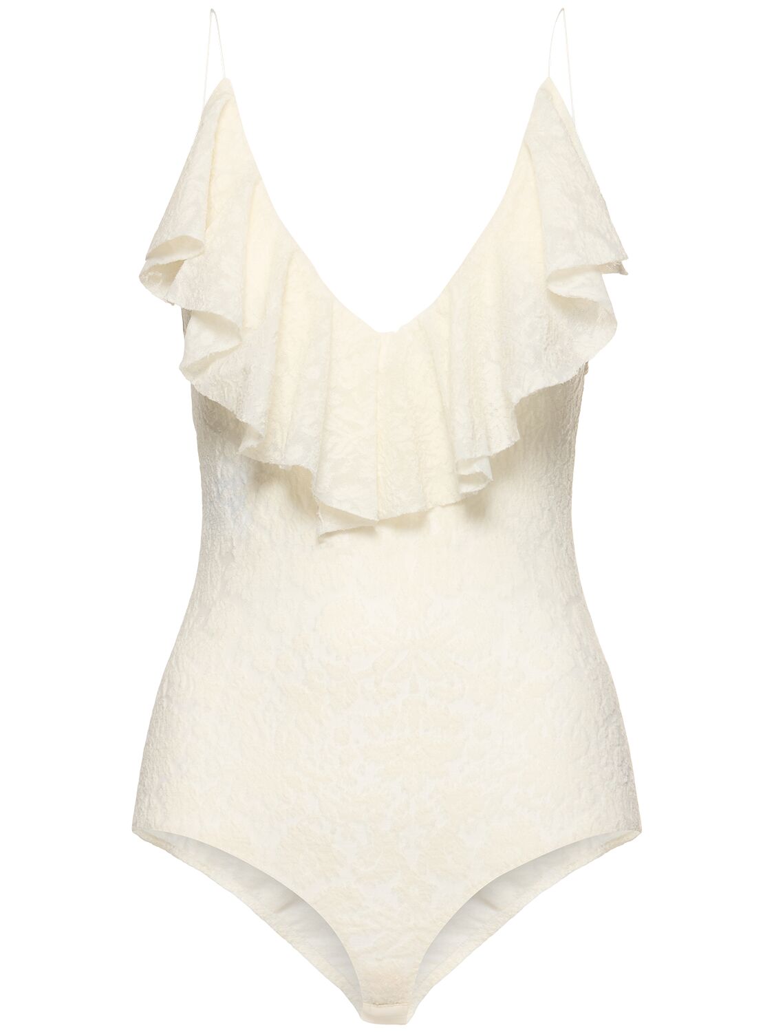 Ruched Lace Bodysuit