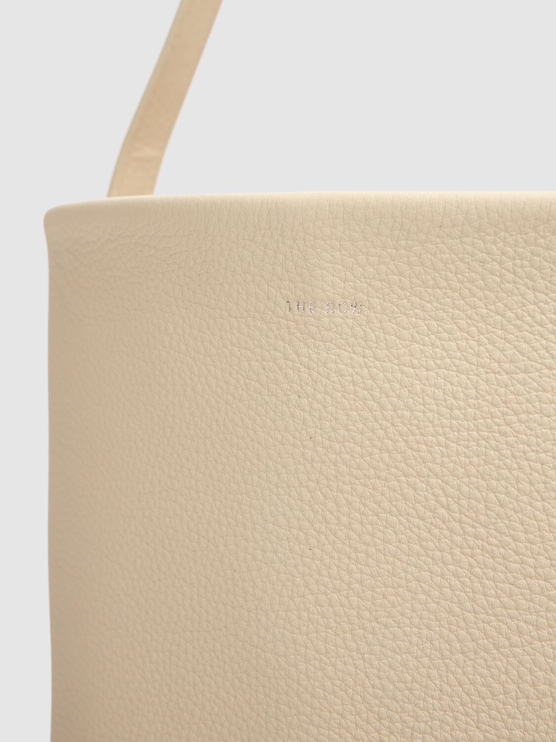 The Row Large Lux Park Leather Tote Bag In Ivory