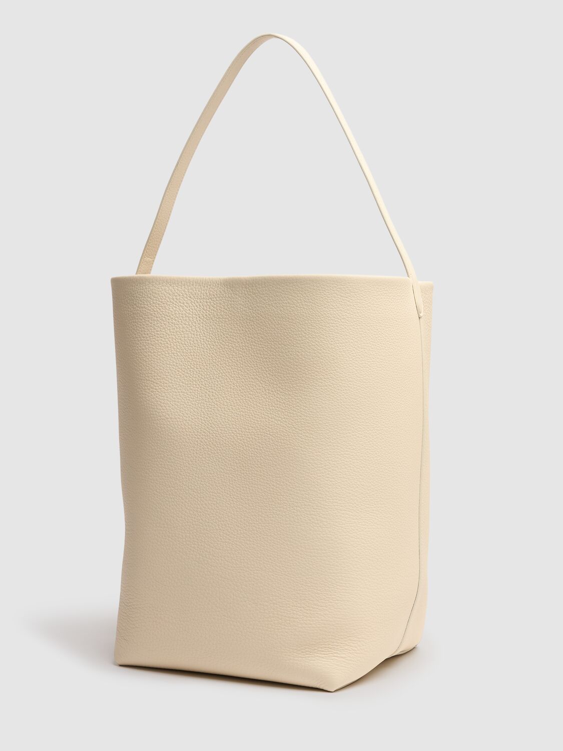 The Row Large Lux Park Leather Tote Bag In Ivory