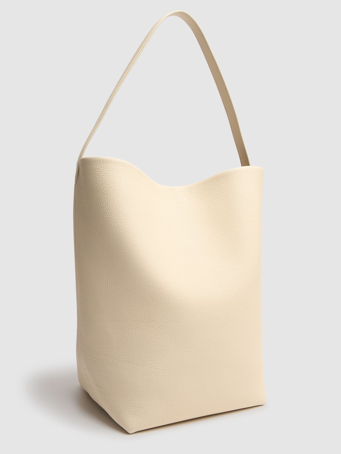 The Row Large Lux Park Leather Tote Bag In Ivory