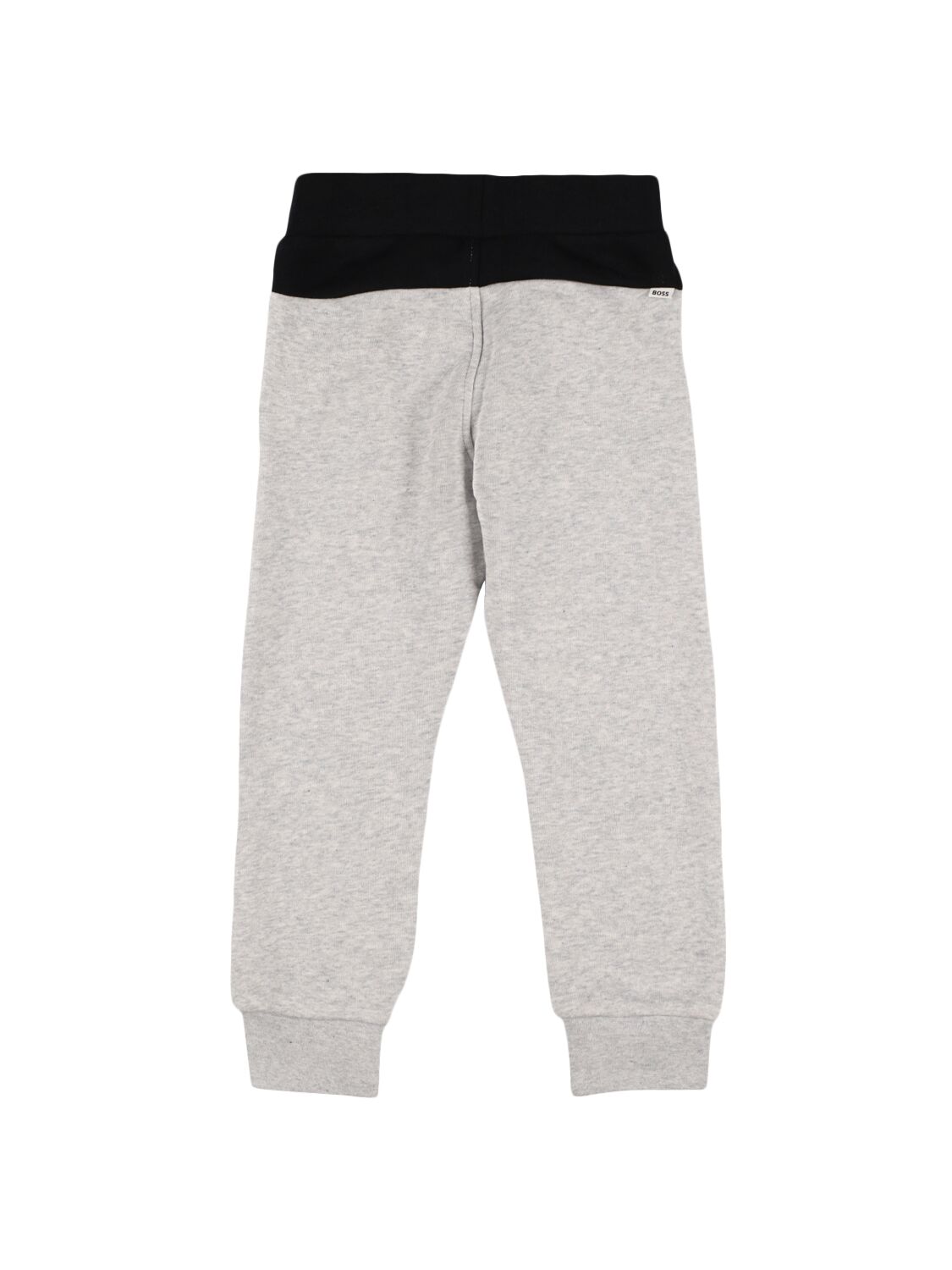 Hugo Boss Brushed Cotton Blend Sweatpants In Grey/black