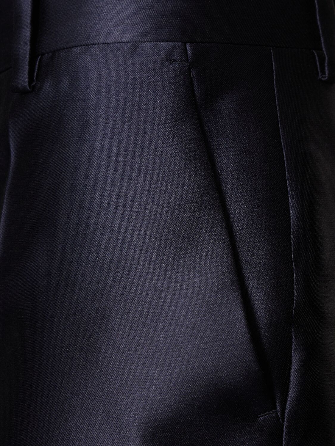 Alberta Ferretti Mikado Slim Pants In Navy