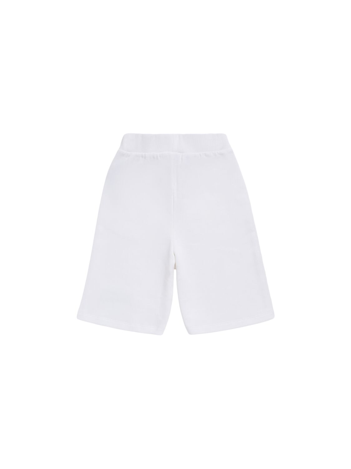 Balmain Cotton Sweat Shorts W/logo In White