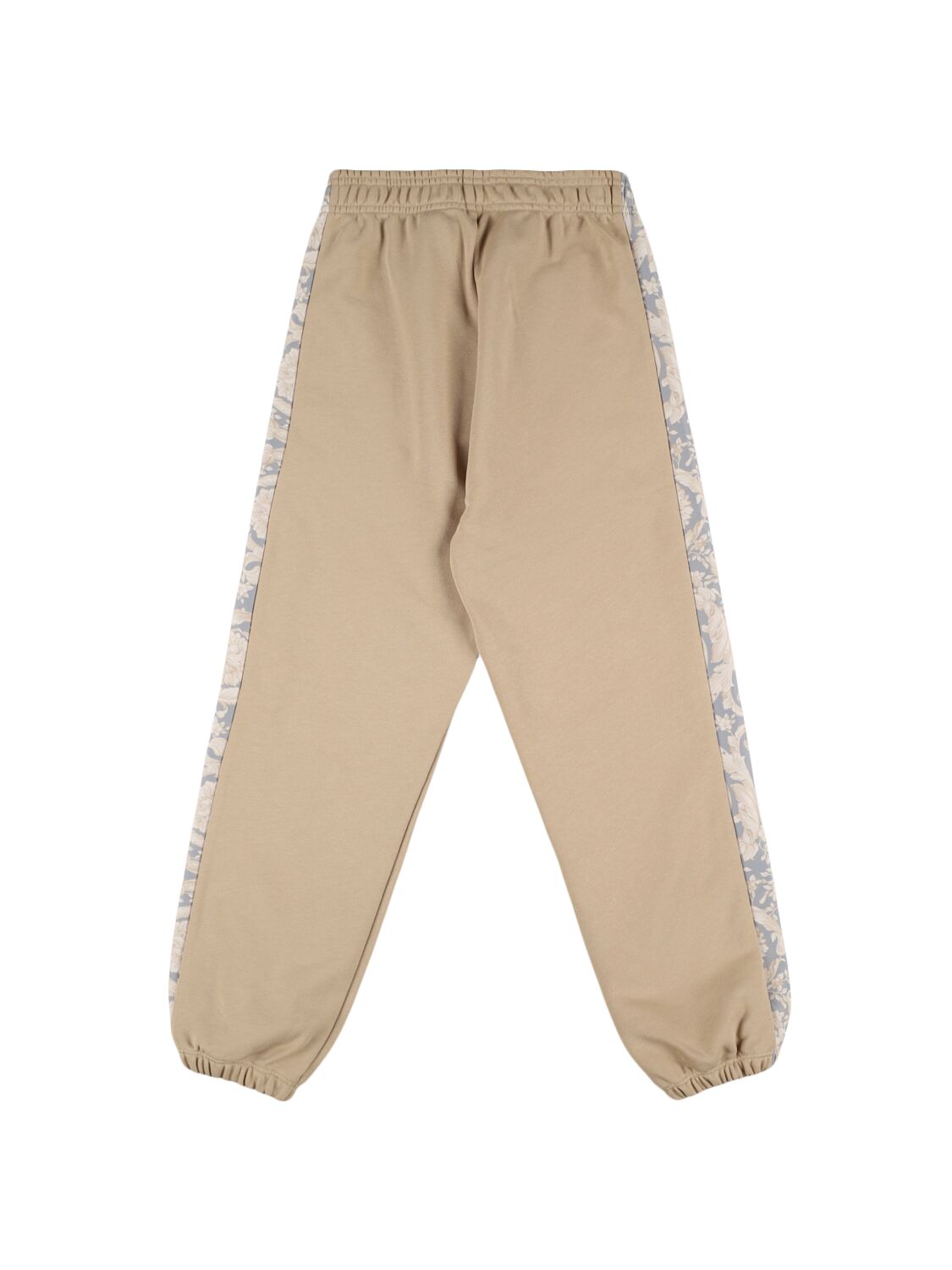 Versace Barocco Kids Paneled Sweatpants In Sand