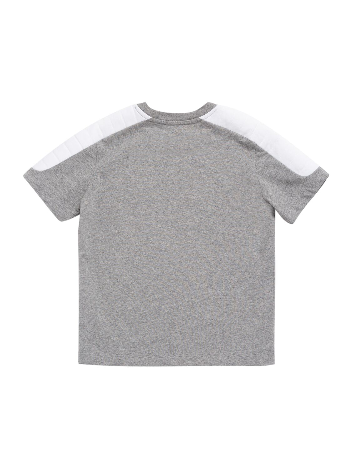 Balmain Padded Cotton Jersey T-shirt In Grey