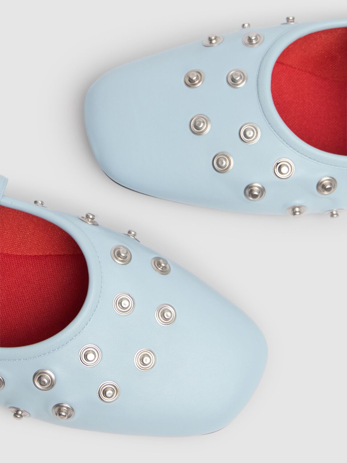 Shop Stella Mccartney Ryder Mary Jane Flats In Dusty Blue