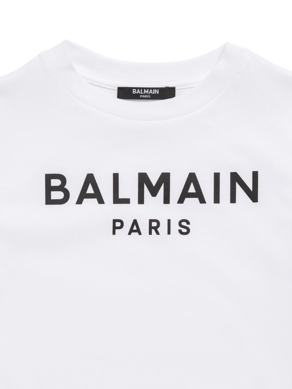 BALMAIN PRINTED COTTON JERSEY T-SHIRT 