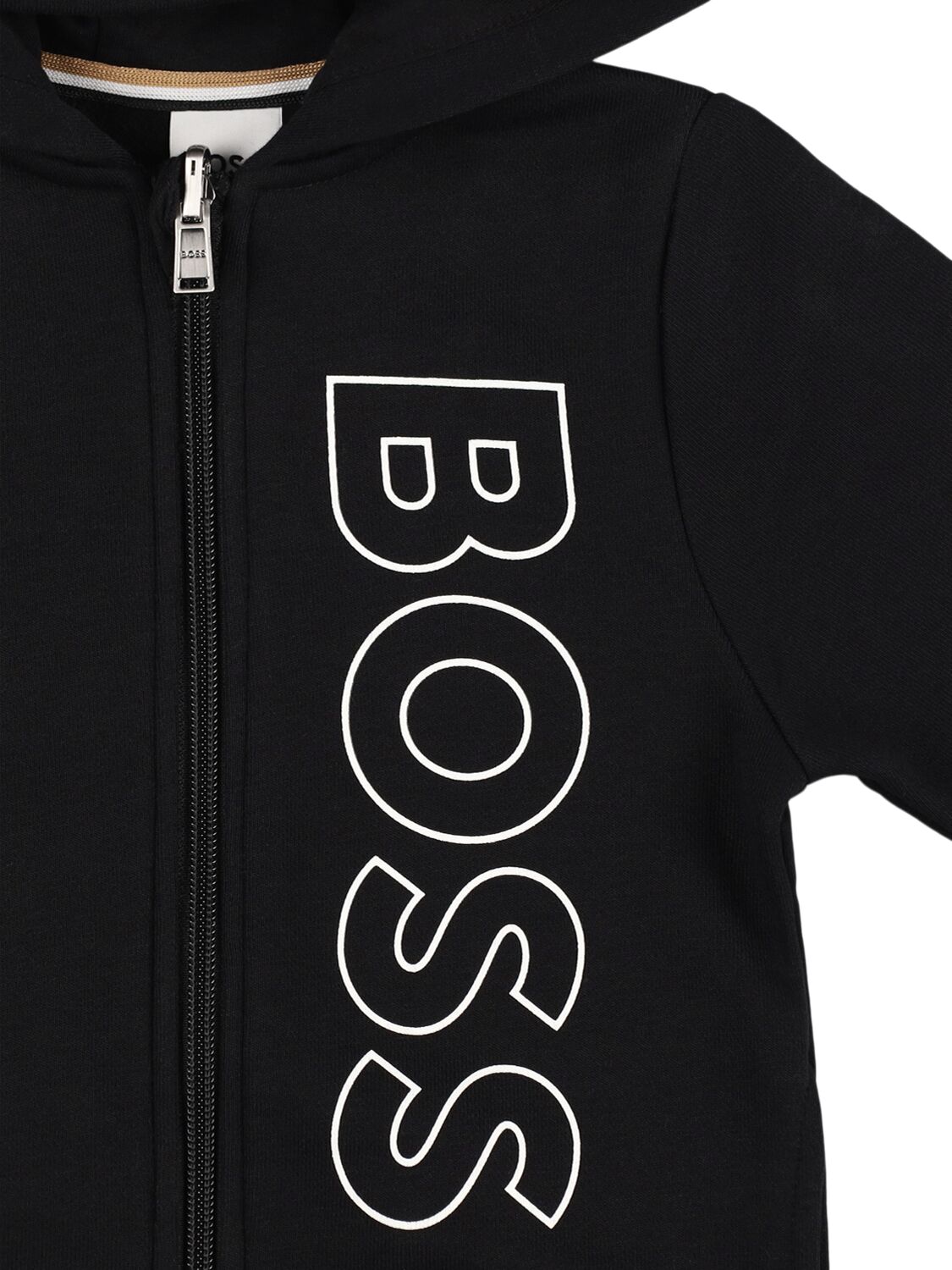 Shop Hugo Boss Cotton Blend Zip Sweatshirt & Sweatpants In Black