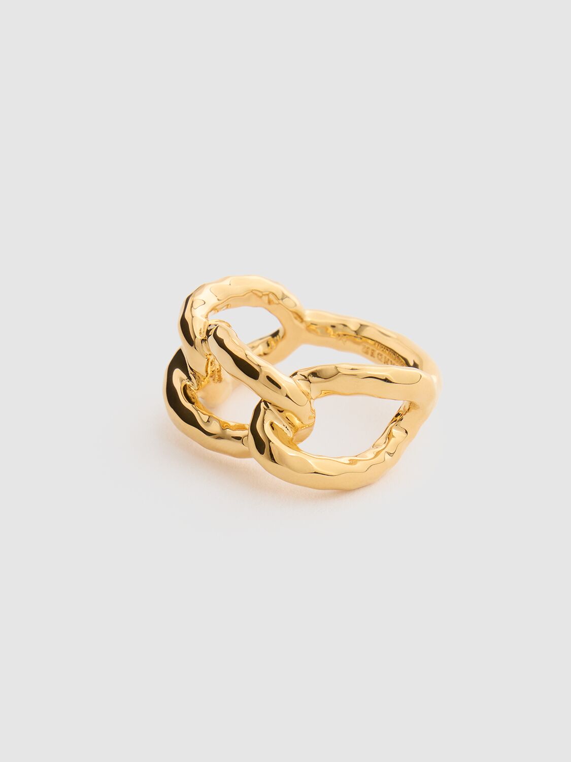 Jil Sander Thin Chain Ring In Gold