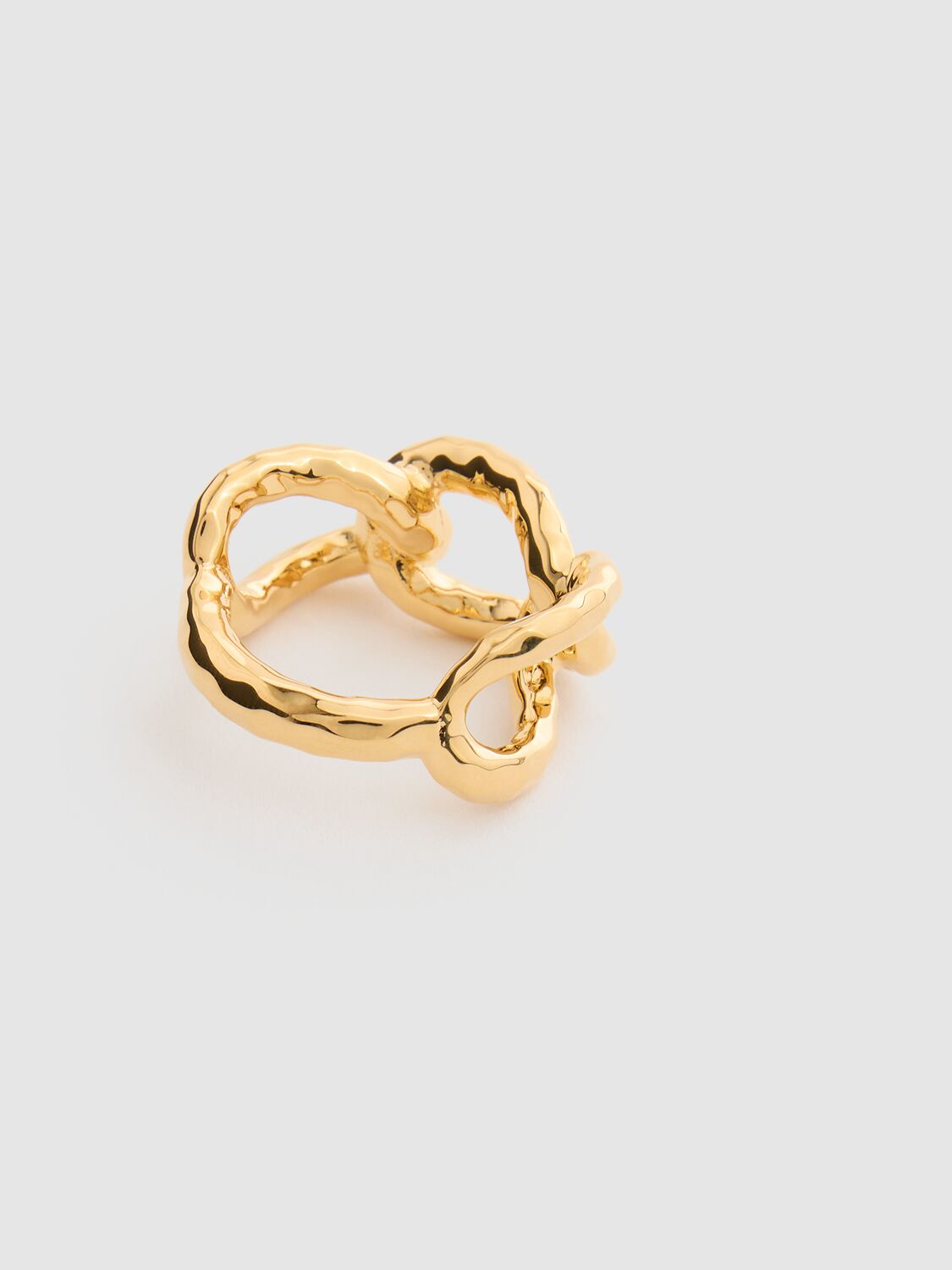Jil Sander Thin Chain Ring In Gold