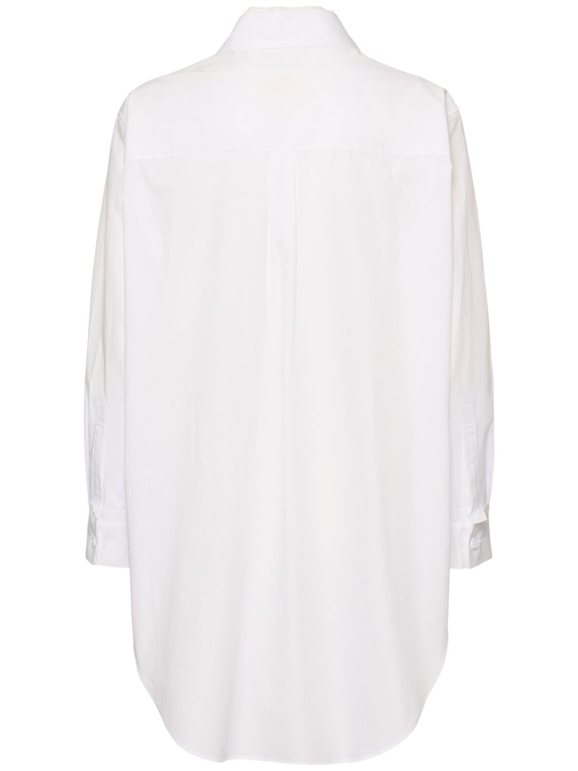 Yohji Yamamoto Cutting Tie Cotton Poplin Shirt In White
