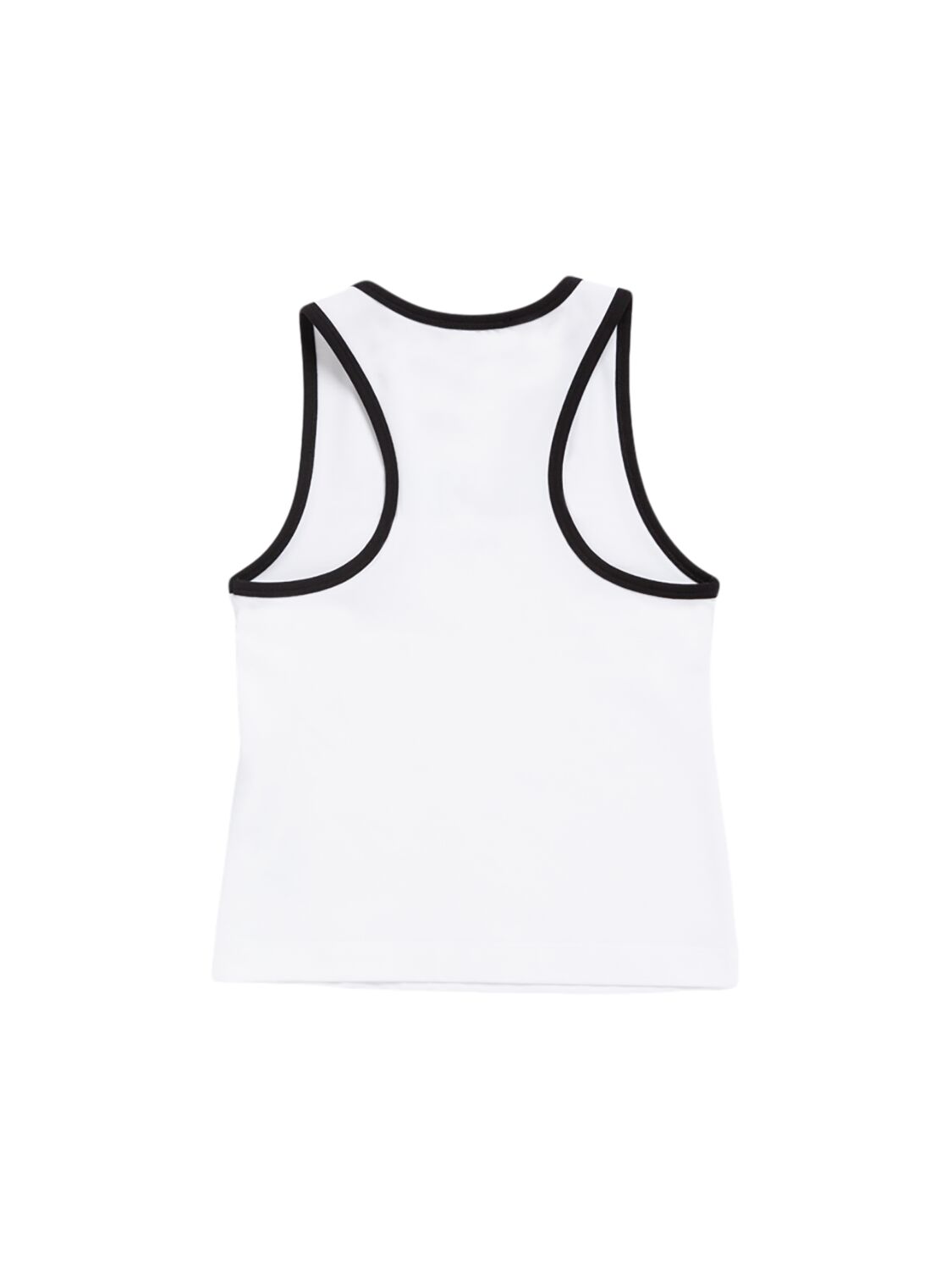 Balmain Printed Jersey Tank Top In White