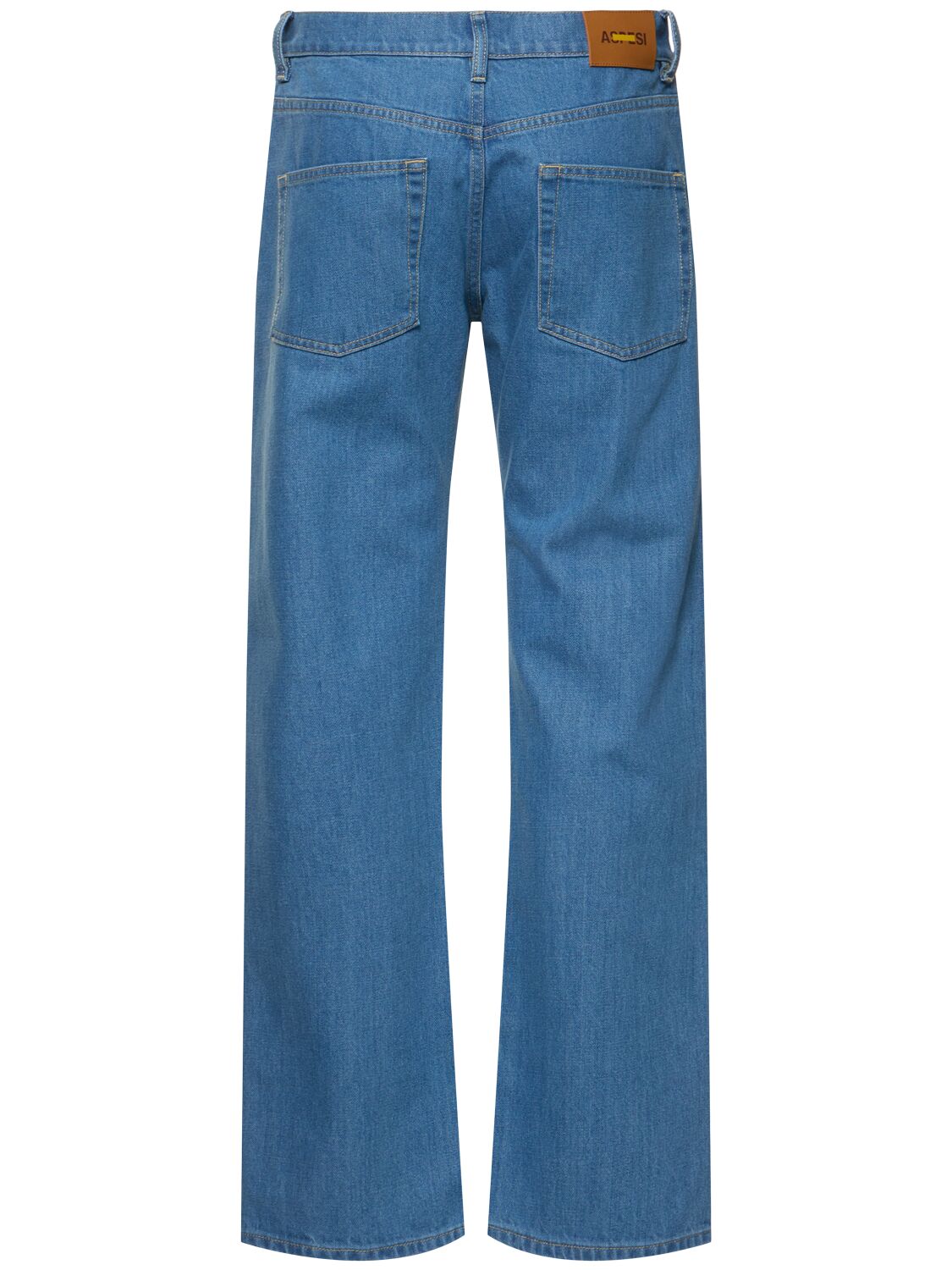 ASPESI COTTON DENIM STRAIGHT JEANS 