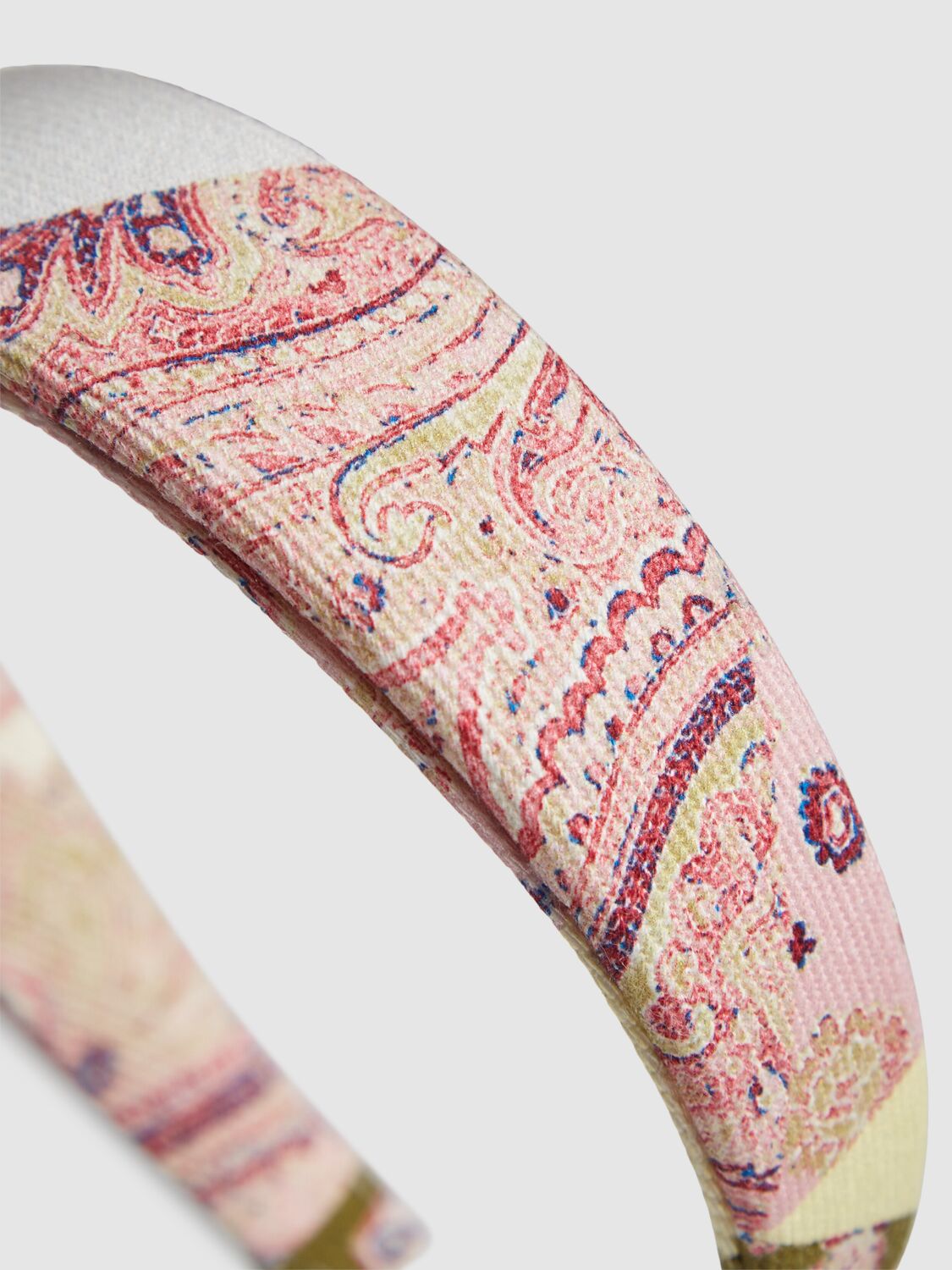 Etro Printed Cotton Blend Drill Headband In Pink/multi