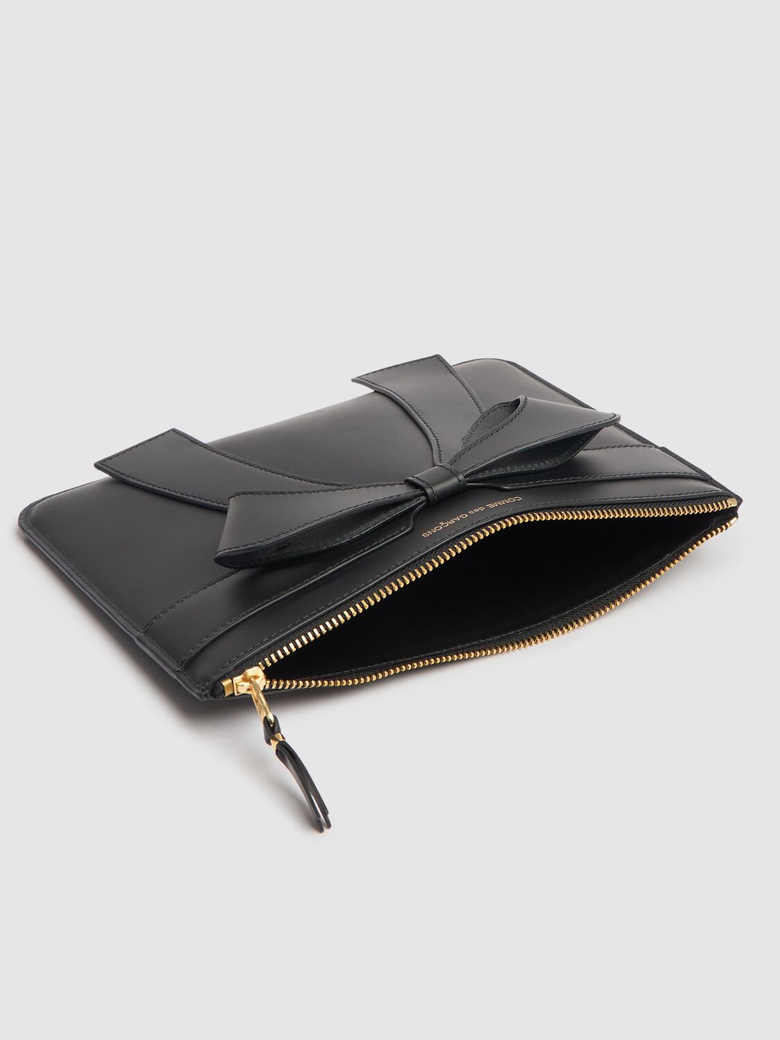 COMME DES GARÇONS BIG BOW LEATHER ZIP WALLET 
