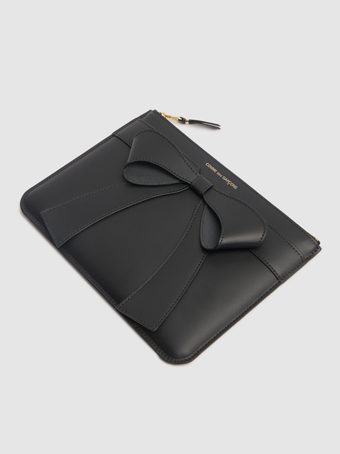 COMME DES GARÇONS BIG BOW LEATHER ZIP WALLET 