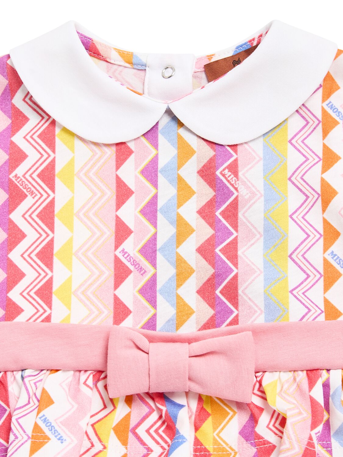 Shop Missoni Printed Cotton Jersey Romper & Hat In White/multi