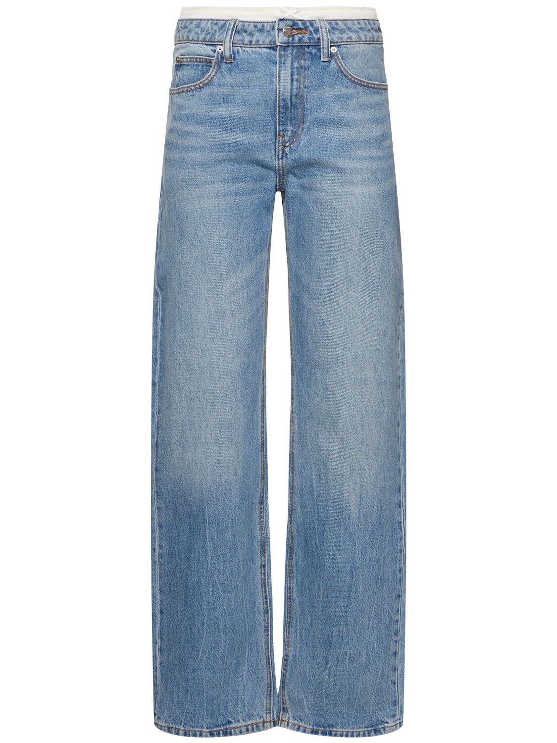 Mid Rise Relaxed Straight Jeans